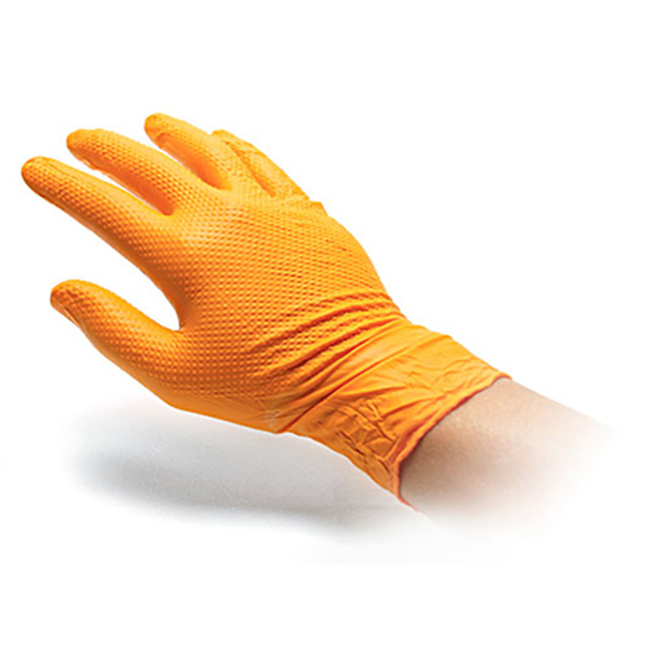 Orange Heavy Duty Nitrile Gloves. Orange Heavy Duty Nitrile Gloves.